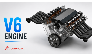 Inside a V6 Engine: Designing a Complete Mechanical Assembly in SOLIDWORKS